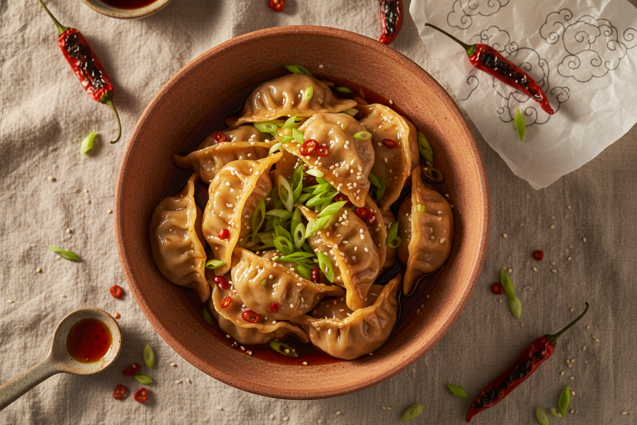 Szechuan Chilli Oil Dumplings